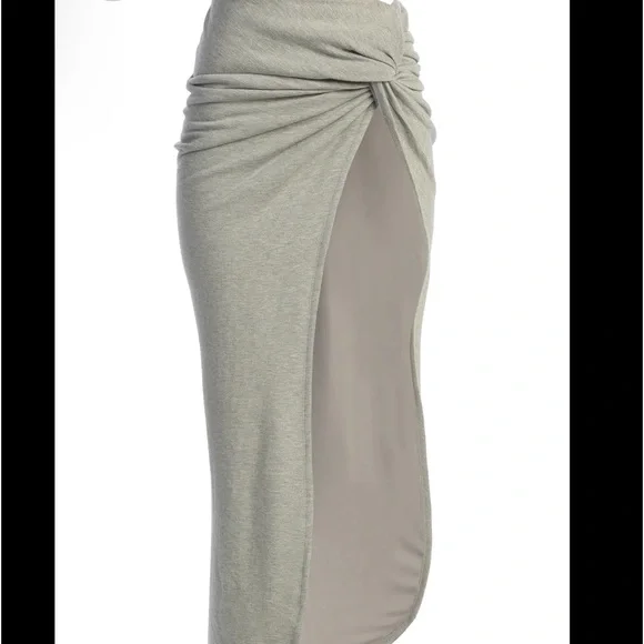 🆕JLUXLABEL GREY TAKE YOU THERE MAXI SKIRT SIZE: SMALL NWT - Picture 7 of 16